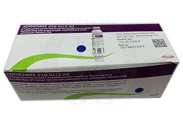 ADYNOVATE 250 IU/2 ML IV ENJEKSIYONLUK COZELTI HAZIRLAMAK ICIN LIYOFILIZE TOZ VE COZUCU (1 FLAKON)