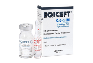 EQICEFT 0,5 G IM ENJEKSIYONLUK COZELTI HAZIRLAMAK ICIN TOZ (3 FLAKON,3 AMPUL)