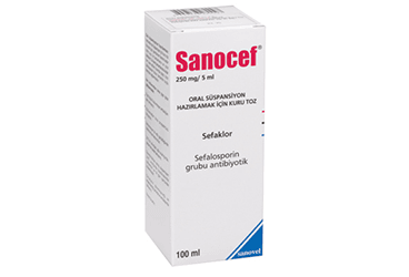 SANOCEF 250MG/5ML ORAL SUSPANSIYON ICIN KURU TOZ 100 ML