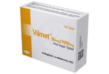 VILMET 50 MG / 1000 MG FILM KAPLI TABLET (120 TABLET)