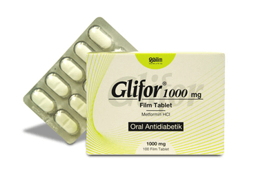 GLIFOR 1000 MG 100 FILM TABLET